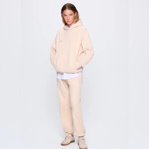 Pangaia Cream Hoodie and Sweatpants Set Both Size S